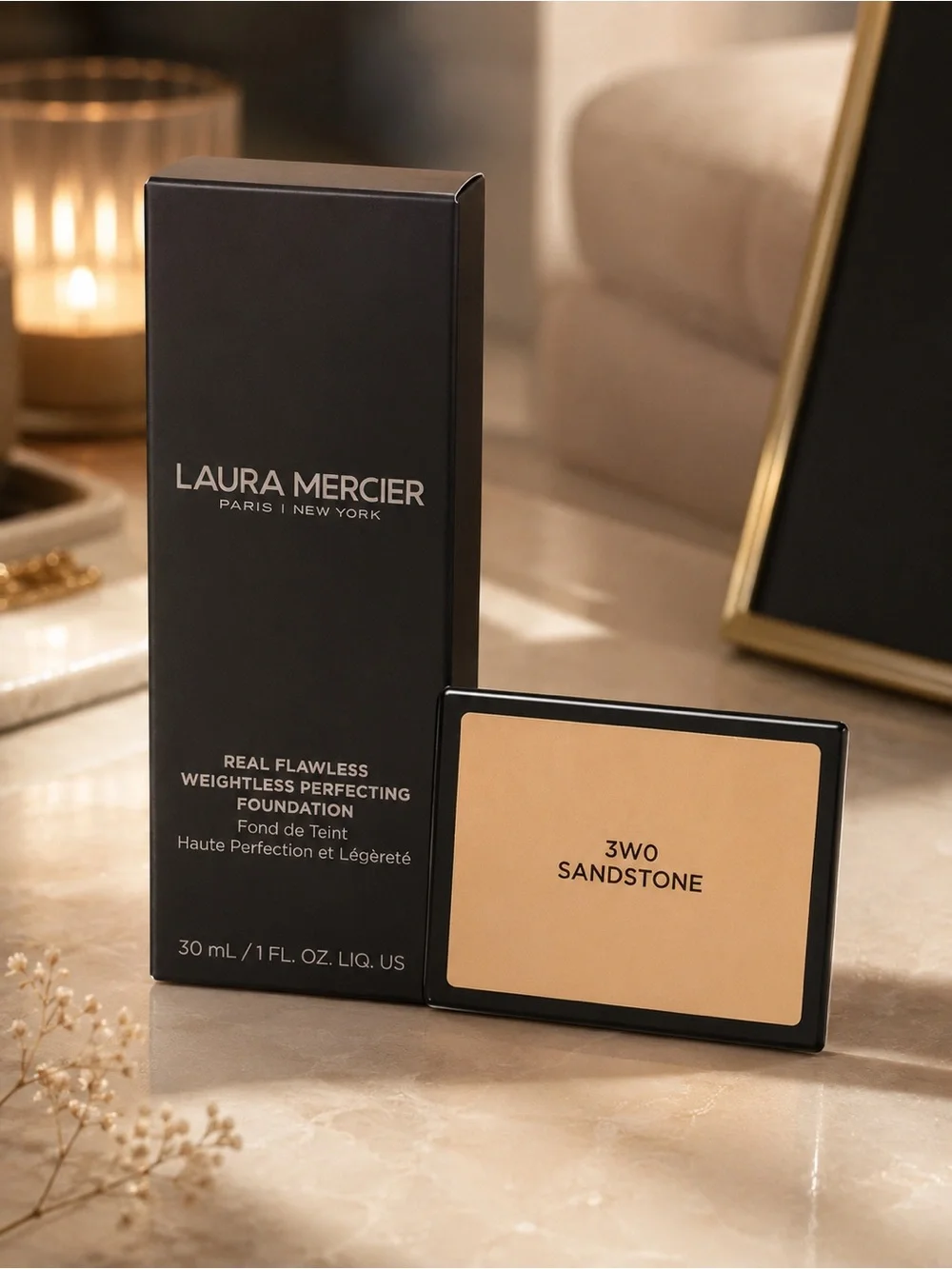 laura mercier Real Flawless Foundation Compact - Sandstone (3W0) Beige